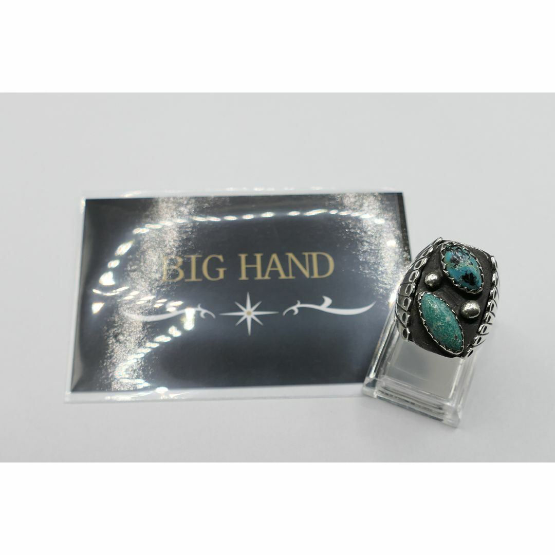 13号　BIG HAND　ビッグハンド　ペルシャ　ターコイズ　リング　指輪 メンズのアクセサリー(リング(指輪))の商品写真