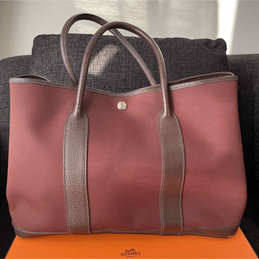 【入手困難・廃番】HERMES エルメス ガーデンパーティー PM 36cmブラウン