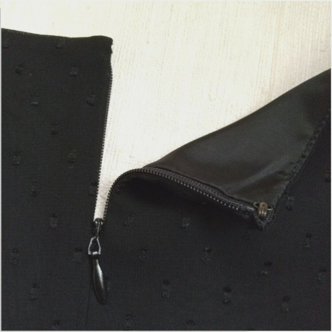 Albara Tarfe ドットドビー織り タンクワンピース (黒色) レディースのワンピース(ひざ丈ワンピース)の商品写真