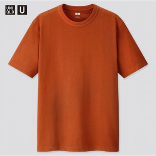 ユニクロ(UNIQLO)のユニクロ クルーネックTシャツ オレンジ XL  UNIQLO  GU ジーユー(Tシャツ/カットソー(半袖/袖なし))