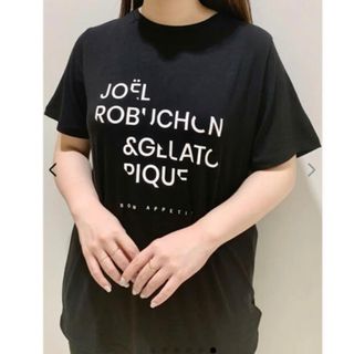 ジェラートピケ(gelato pique)の極美品 ジェラートピケ ロブション テンセルシルクロゴTシャツ(Tシャツ(半袖/袖なし))