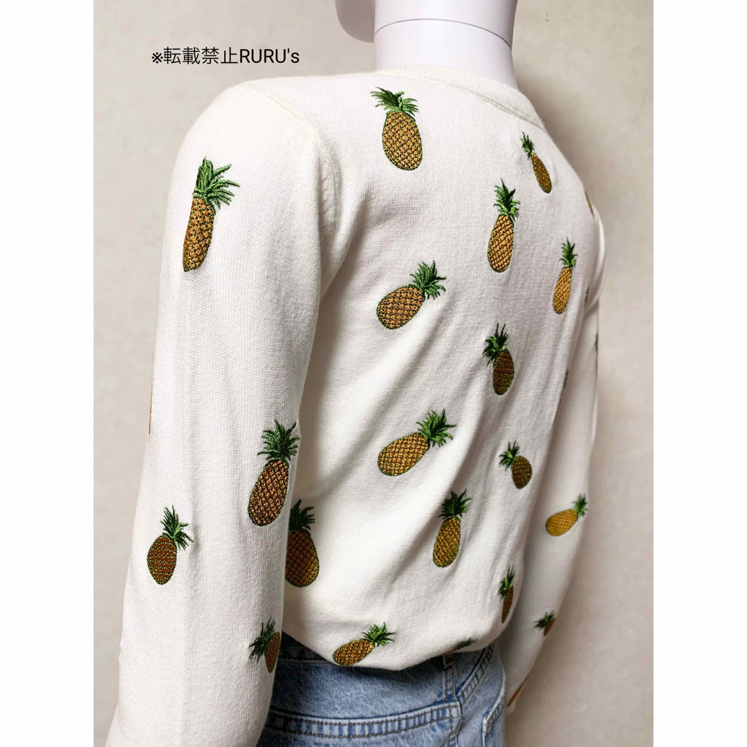 Alice+Olivia - 美品 alice+olivia パイナップル刺繍 コットンニット