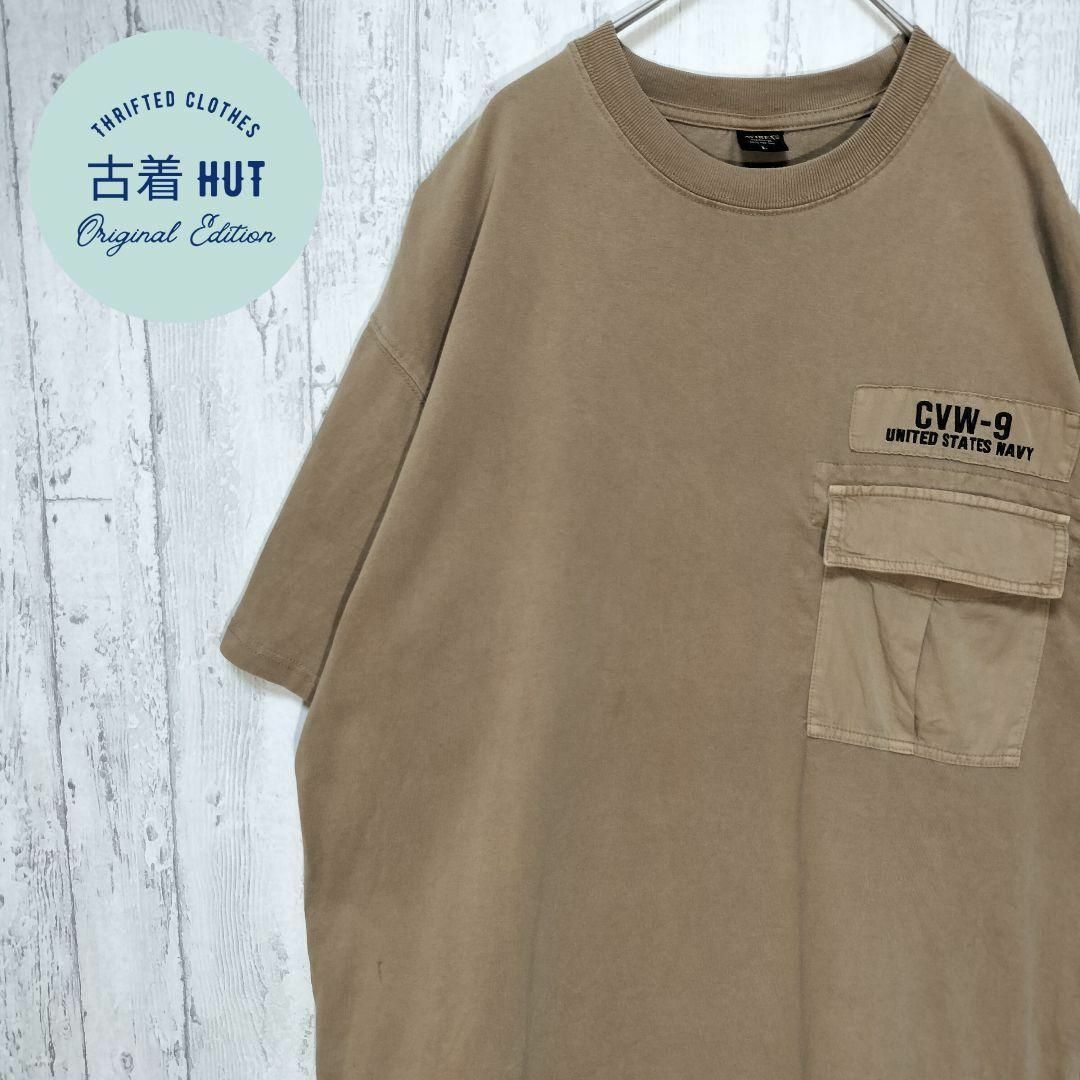 AVIREX　ミリタリー　ポケットTシャツ　上野商会　ヒモ付き　cvw-9