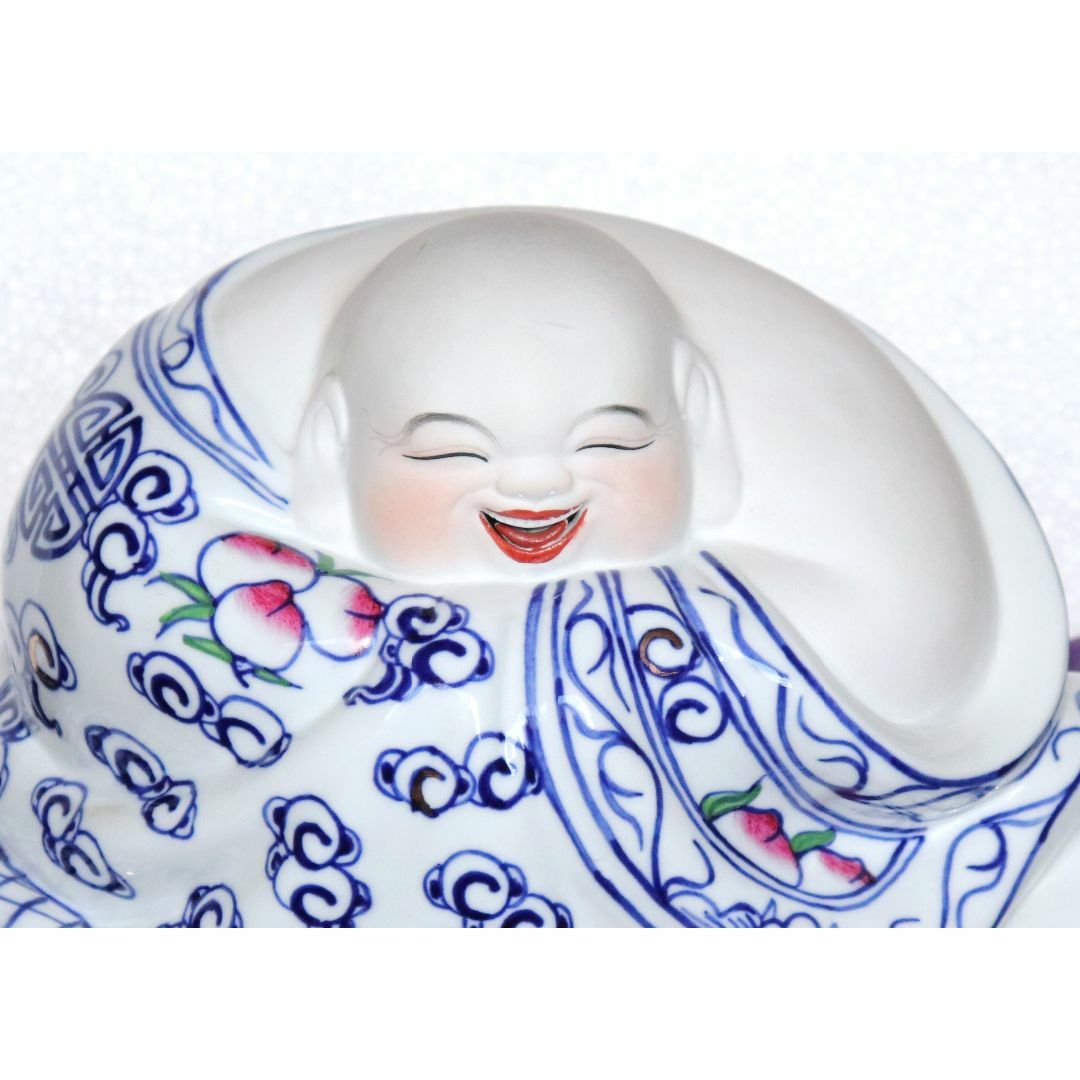 中国美術 笑弥勒 布袋座像 笑福 縁起物 景徳鎮 置物 中国美術 笑弥勒 布袋座像 笑福 縁起物 景徳鎮 置物