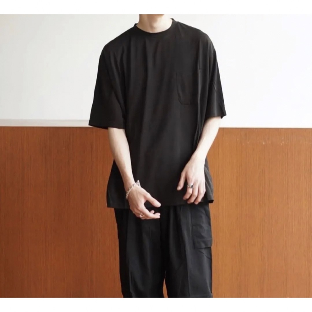 COMOLI 23SS ウール天竺 半袖 Tシャツ ネイビー サイズ2