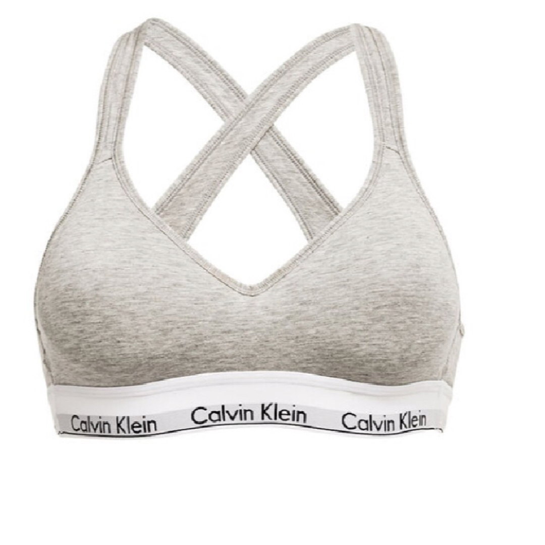ck Calvin Klein(シーケーカルバンクライン)のカルバンクライン　レディース　上下セット　ブラ&ショーツ　灰　下着　Lサイズ レディースの下着/アンダーウェア(ブラ&ショーツセット)の商品写真