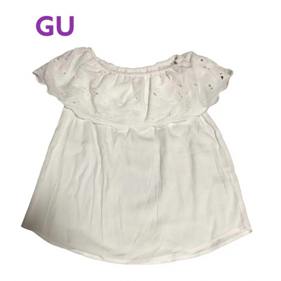 GU(ジーユー)のGU スカラップレースオフショルダーブラウス レディースのトップス(シャツ/ブラウス(半袖/袖なし))の商品写真