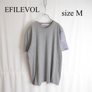 エフィレボル(.efiLevol)のEFILEVOL ショートスリーブ コットン カットソー Tシャツ トップス M(Tシャツ/カットソー(半袖/袖なし))