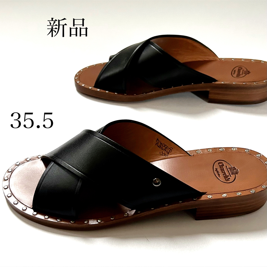 Church's - 新品35.5 Church's チャーチ クロスストラップ スタッズ