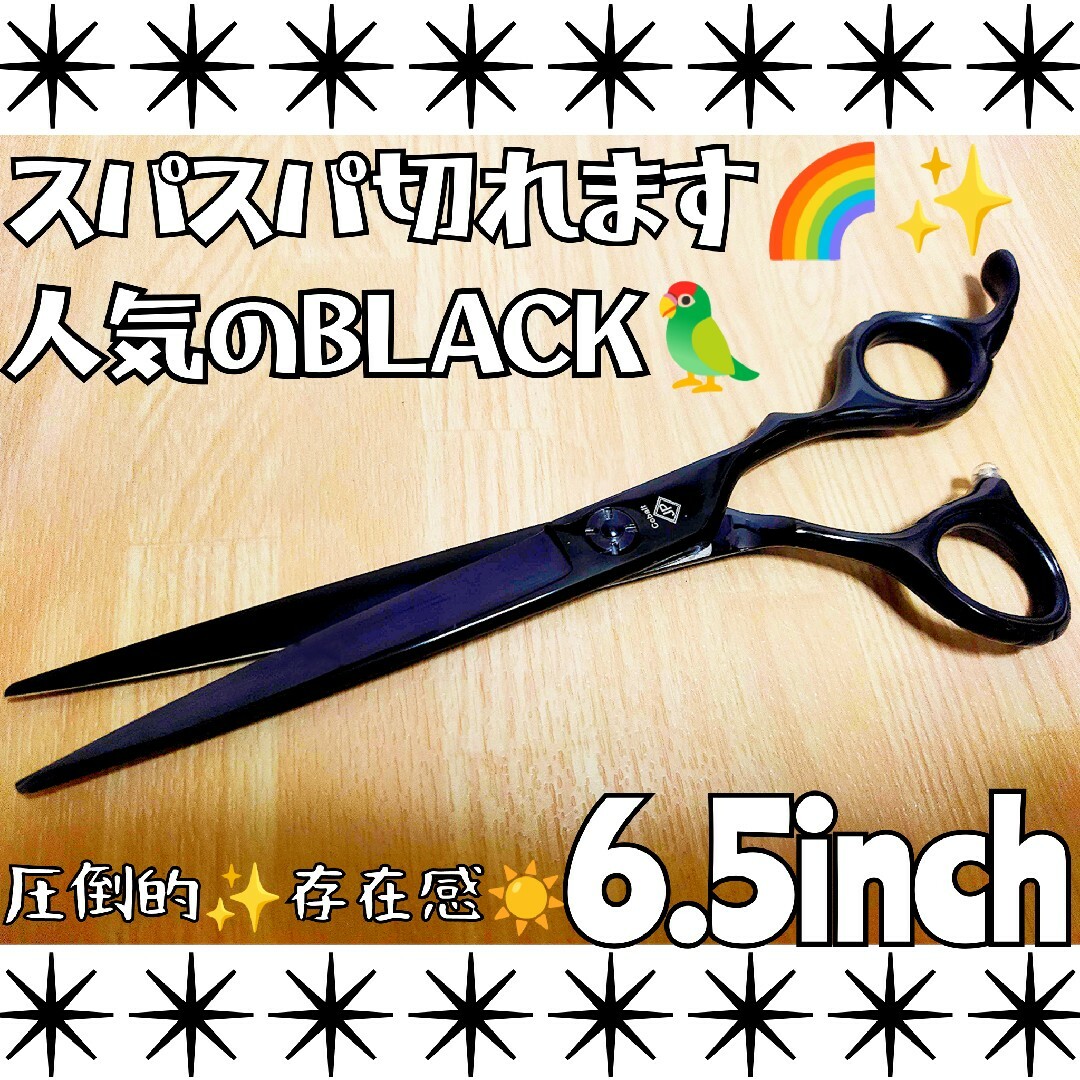 スパスパ切れるBLACKシザー美容師プロ用ハサミ圧倒的存在感