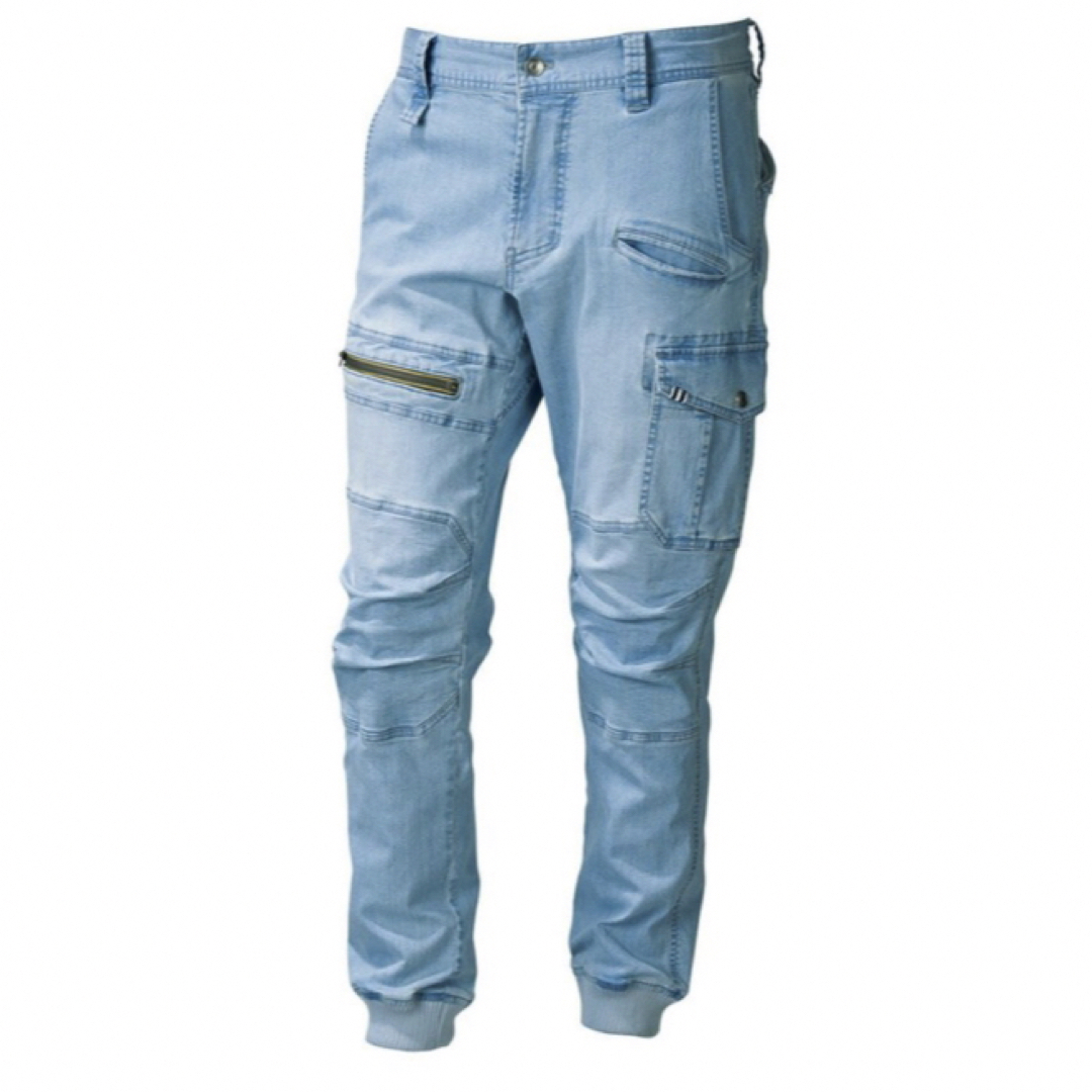 寅壱 作業着 ジョガー パンツ 2本 セット デニム ストレッチ 新品 未