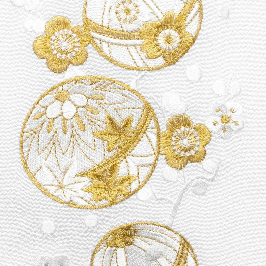 【色: 173】[KYOETSU] [キョウエツ] 半襟 刺繍 金糸 振袖用 花 6