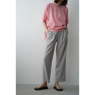 クラネ(CLANE)のクラネ RIB STRIPE TUCK PANTS グレー 1(カジュアルパンツ)