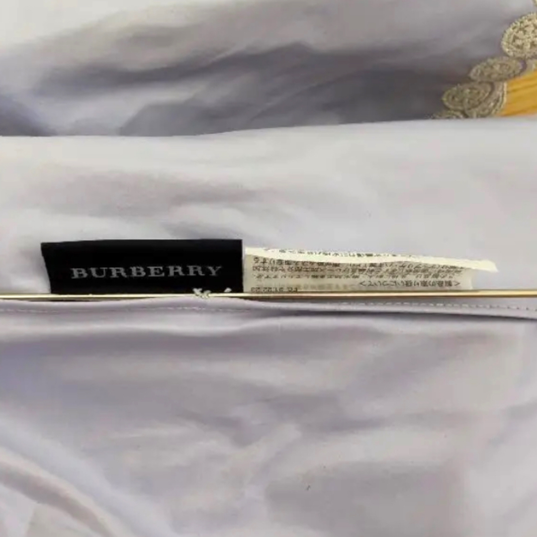 BURBERRY(バーバリー)の良品✨バーバリー　折り畳み　日傘　レース　グレー×パープル レディースのファッション小物(傘)の商品写真