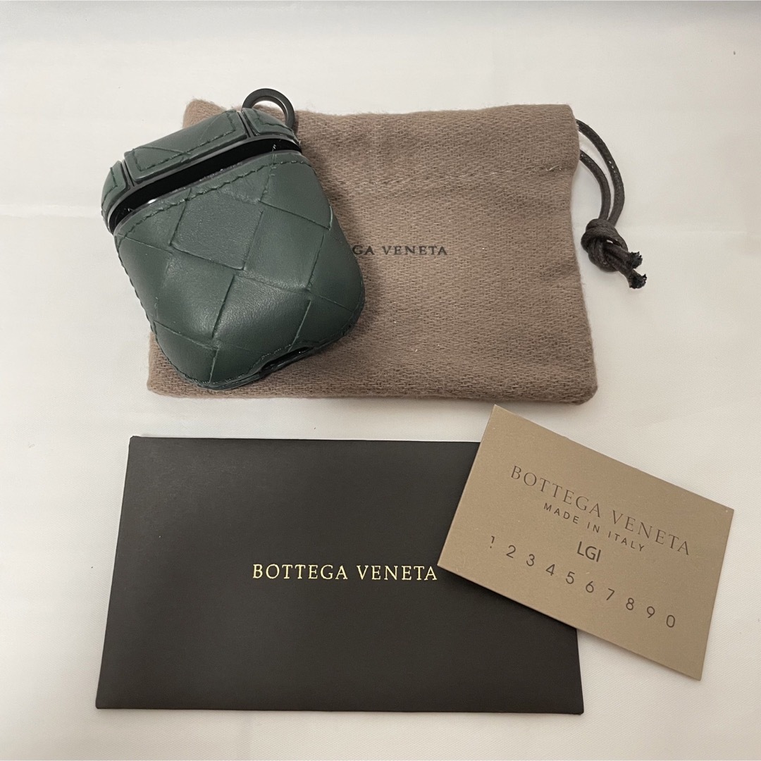 bottegaveneta airpodsケース イントレチャート レザー　緑 | フリマアプリ ラクマ