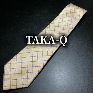 タカキュー(TAKA-Q)のタカキュー チェック イエロー ネクタイ B101-W24(ネクタイ)