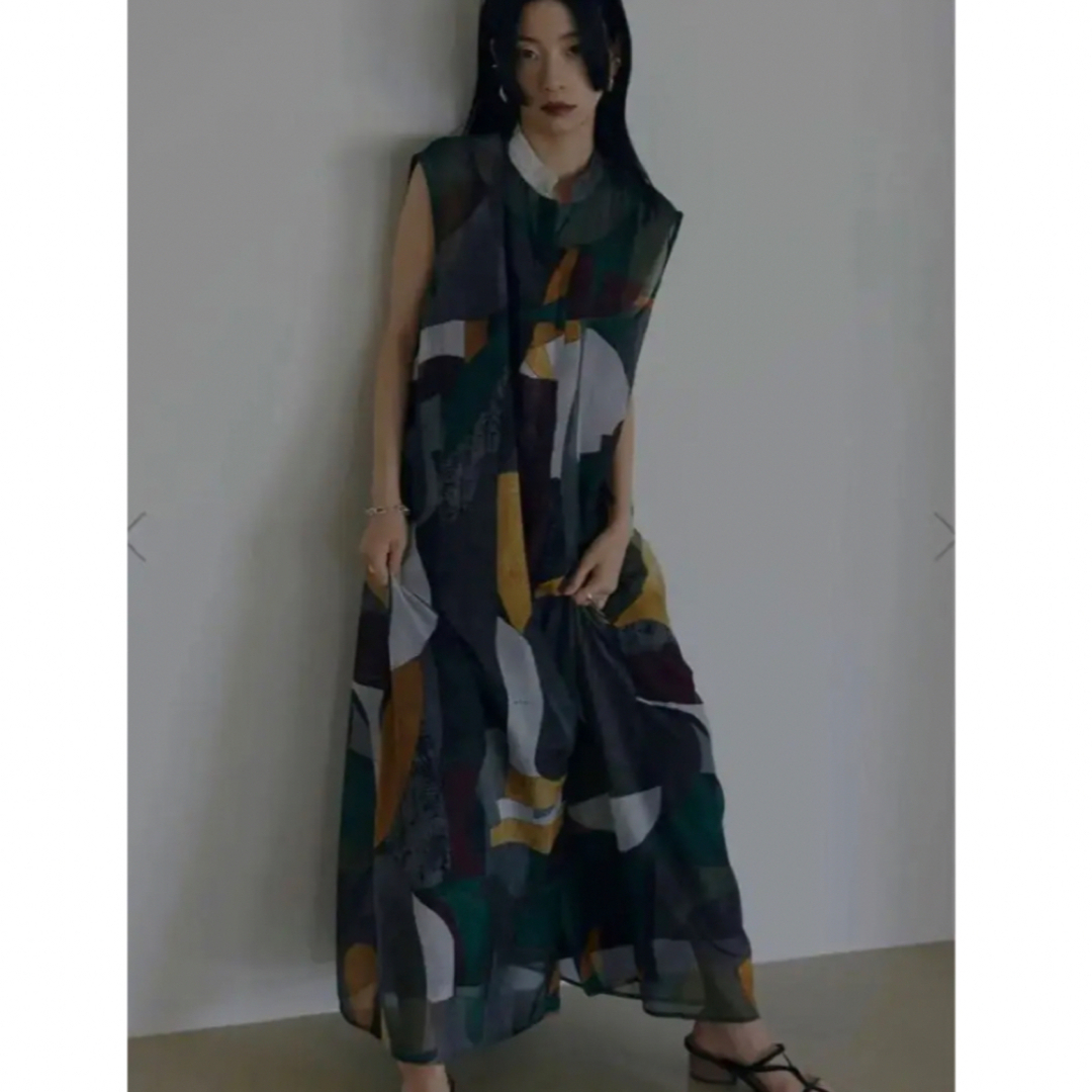 新品 アメリ  MEDI MURAL TRANSFORM DRESS  ベージュロングワンピース/マキシワンピース