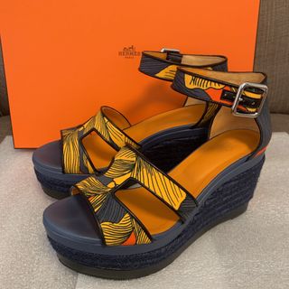 エルメス(Hermes)の【エルメス】ウエッジソール サンダル イラナ　size39(サンダル)