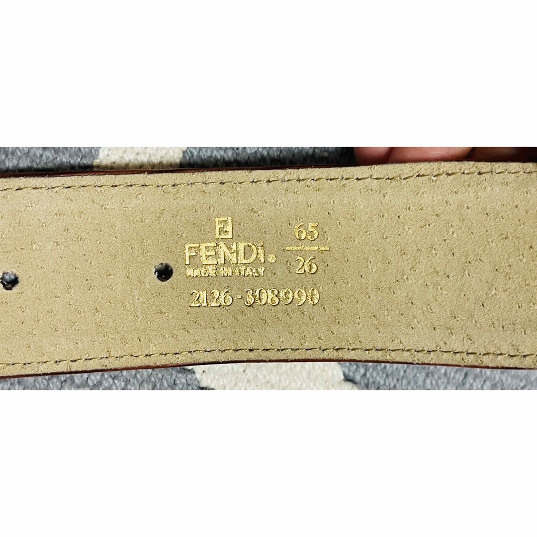 未使用　FENDI ヴィンテージ　ベルト　FF ブラウン　レディース