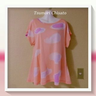 ツモリチサト(TSUMORI CHISATO)のTsumori Chisatoツモリチサト♡雲柄プリントAラインTシャツ(Tシャツ(半袖/袖なし))