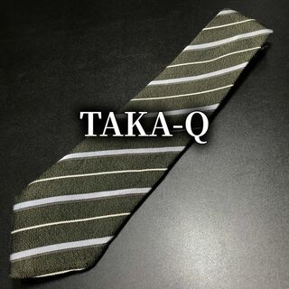 タカキュー(TAKA-Q)のタカキュー レジメンタル グリーン ネクタイ B101-X14(ネクタイ)