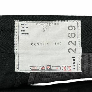 sacai - Z) 美品 21ss SACAI ZIP バイカーデニム ブラック size:2の