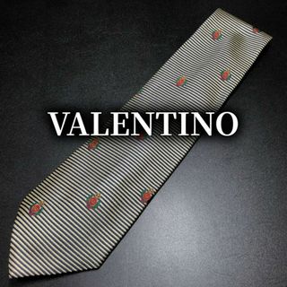 ヴァレンティノガラヴァーニ(valentino garavani)のヴァレンティノ ロゴボーダー ネイビー＆グレー ネクタイ B101-X15(ネクタイ)