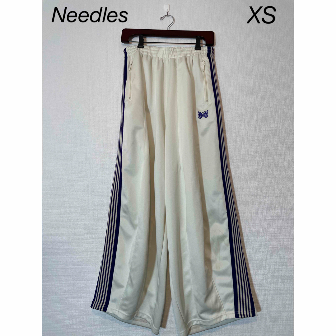 23SS needles トラックパンツ ヒザデル ホワイト パープル - その他