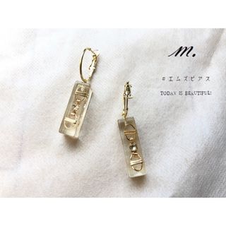 アメリヴィンテージ(Ameri VINTAGE)の【SALE】新品インポート♡クリア ゴールド チェーン フレンチフック ピアス(ピアス)