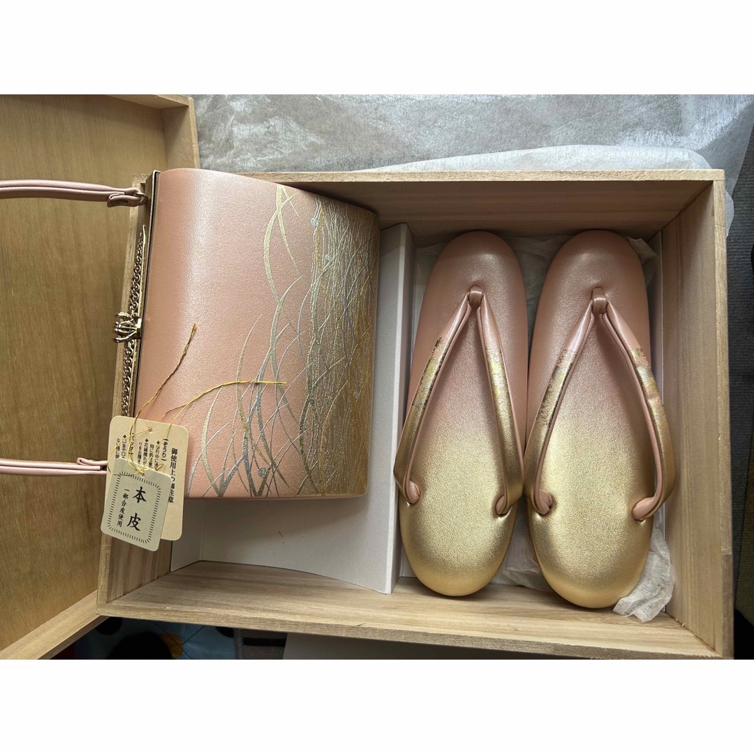 和装 草履バッグセット 本革 木箱入り 1度使用 | フリマアプリ ラクマ