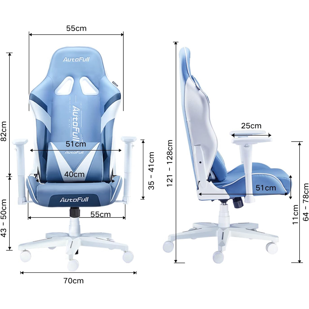 AutoFull C3 ゲーミングチェア 刺繍 高耐久PU インテリア/住まい/日用品の椅子/チェア(デスクチェア)の商品写真