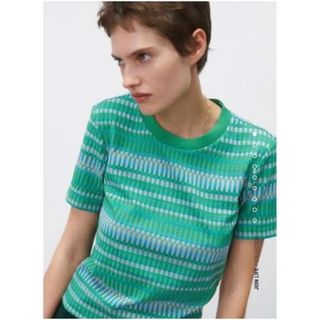 ザラ(ZARA)のZARA ジャガードTシャツ(Tシャツ(半袖/袖なし))