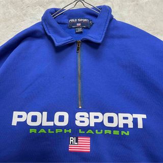 カナダ製 90s POLO SPORT ハーフジップトレーナー　メンズ XL相当