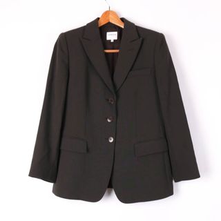 アルマーニコレッツォーニ テーラードジャケット ブレザー アウター 大きいサイズ 伊製 レディース 44サイズ ブラック ARMANI COLLEZIONI