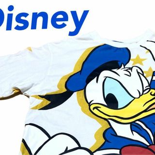 ディズニー(Disney)の東京ディズニーリゾート 半袖Tシャツ ドナルドダック 総柄 バックプリント M(Tシャツ/カットソー(半袖/袖なし))