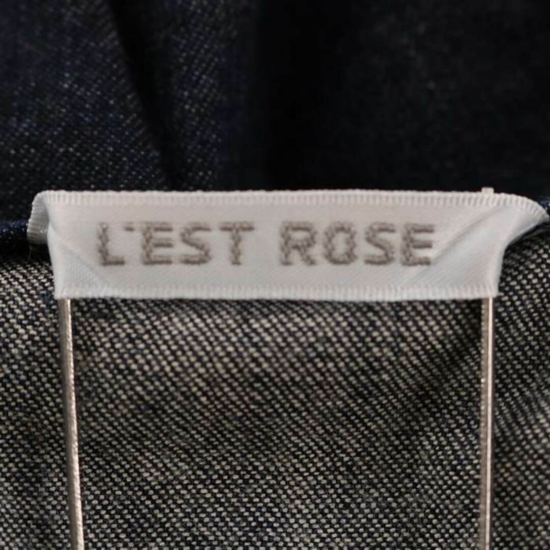 L'EST ROSE(レストローズ)のレストローズ デニムスカート ロングスカート 裾レース ストレッチ ボトムス レディース Mサイズ ブルー L'EST ROSE レディースのスカート(ロングスカート)の商品写真