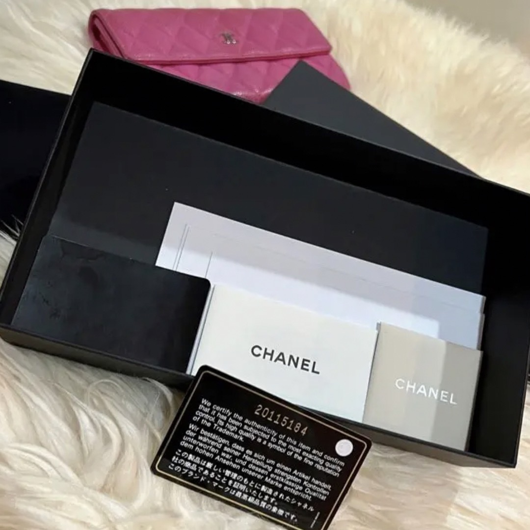 レア❤︎ CHANEL シャネル カーフスキン 長財布 ウォレット ピンク