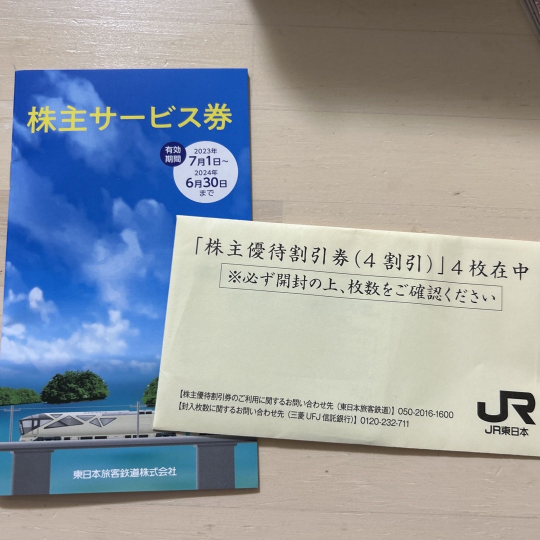 東日本旅客鉄道株式会社　JR東日本　株主優待割引券4枚