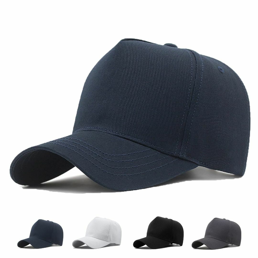 【色: ブルー】RF キャップ 大きいサイズ 帽子 メンズ 深め 60-65cm