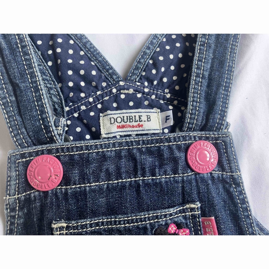 DOUBLE.B(ダブルビー)の✴︎美品　MIKIHOUSE  キッズ服　95サイズ　ジャンパースカート キッズ/ベビー/マタニティのキッズ服女の子用(90cm~)(スカート)の商品写真