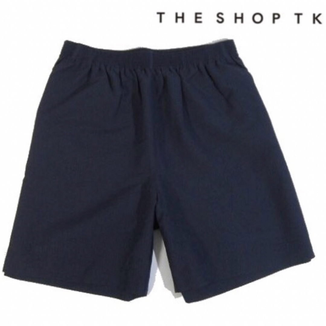 THE SHOP TK(ザショップティーケー)の【THE SHOP TK/タケオキクチ】サッカー素材 ショートパンツ・Lネイビー メンズのパンツ(ショートパンツ)の商品写真