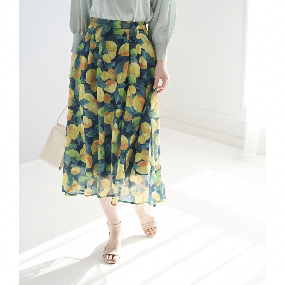 Rope' Picnic(ロペピクニック)のレモン柄プリントスカート　ROPE' PICNIC レディースのスカート(ロングスカート)の商品写真