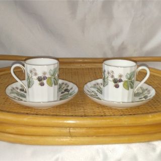 ロイヤルウースター(Royal Worcester)のロイヤルウースター　カップ＆ソーサー（2客）　デミタス　ラビニア(食器)