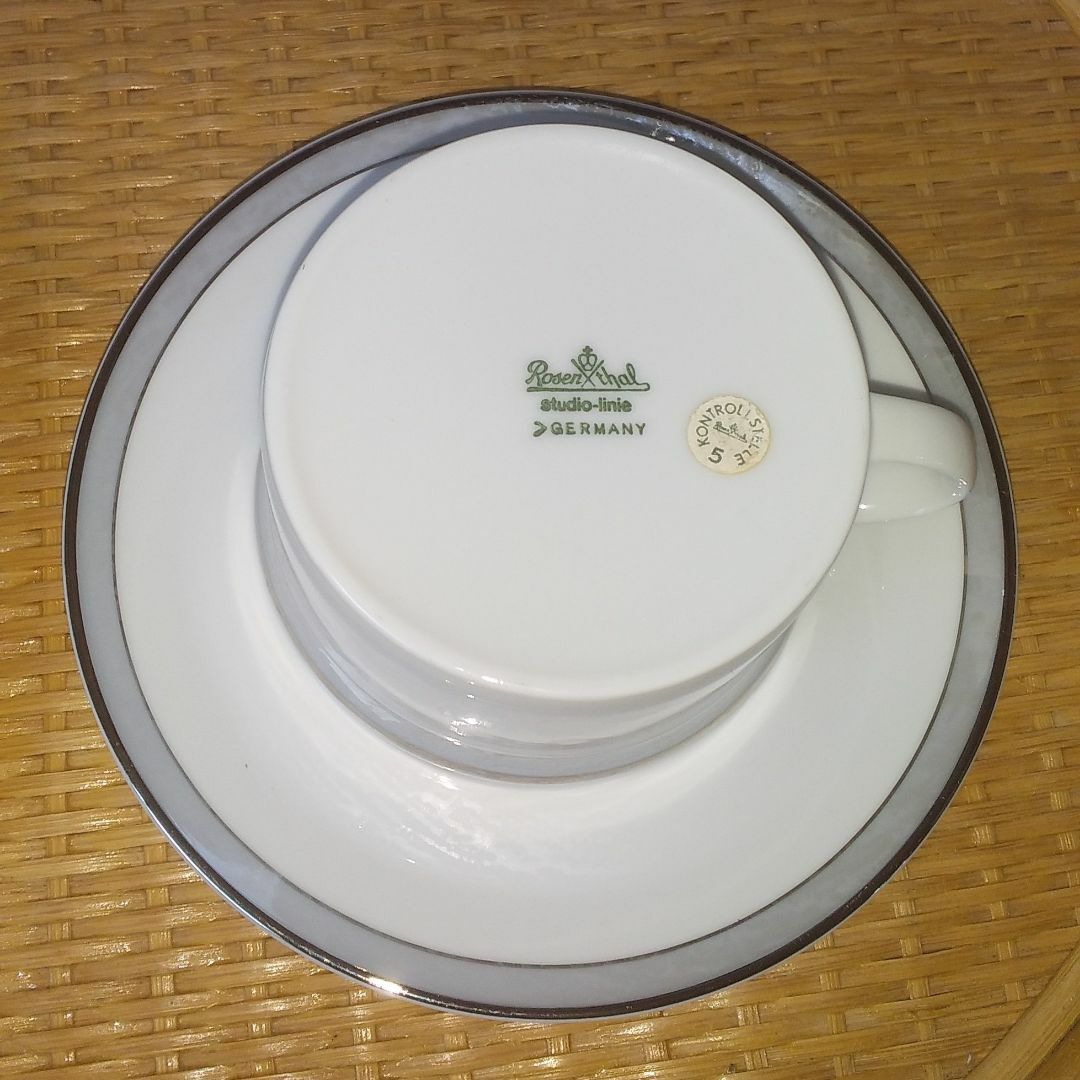 Rosenthal(ローゼンタール)のローゼンタール　カップ＆ソーサー（2客）　シルバー インテリア/住まい/日用品のキッチン/食器(食器)の商品写真