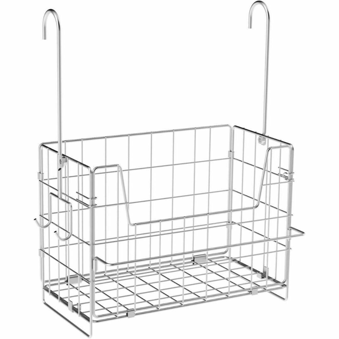 バスルームバスケット 風呂用吊り下げ お風呂バスラック ステンレス採用組み立て式 インテリア/住まい/日用品の収納家具(バス収納)の商品写真