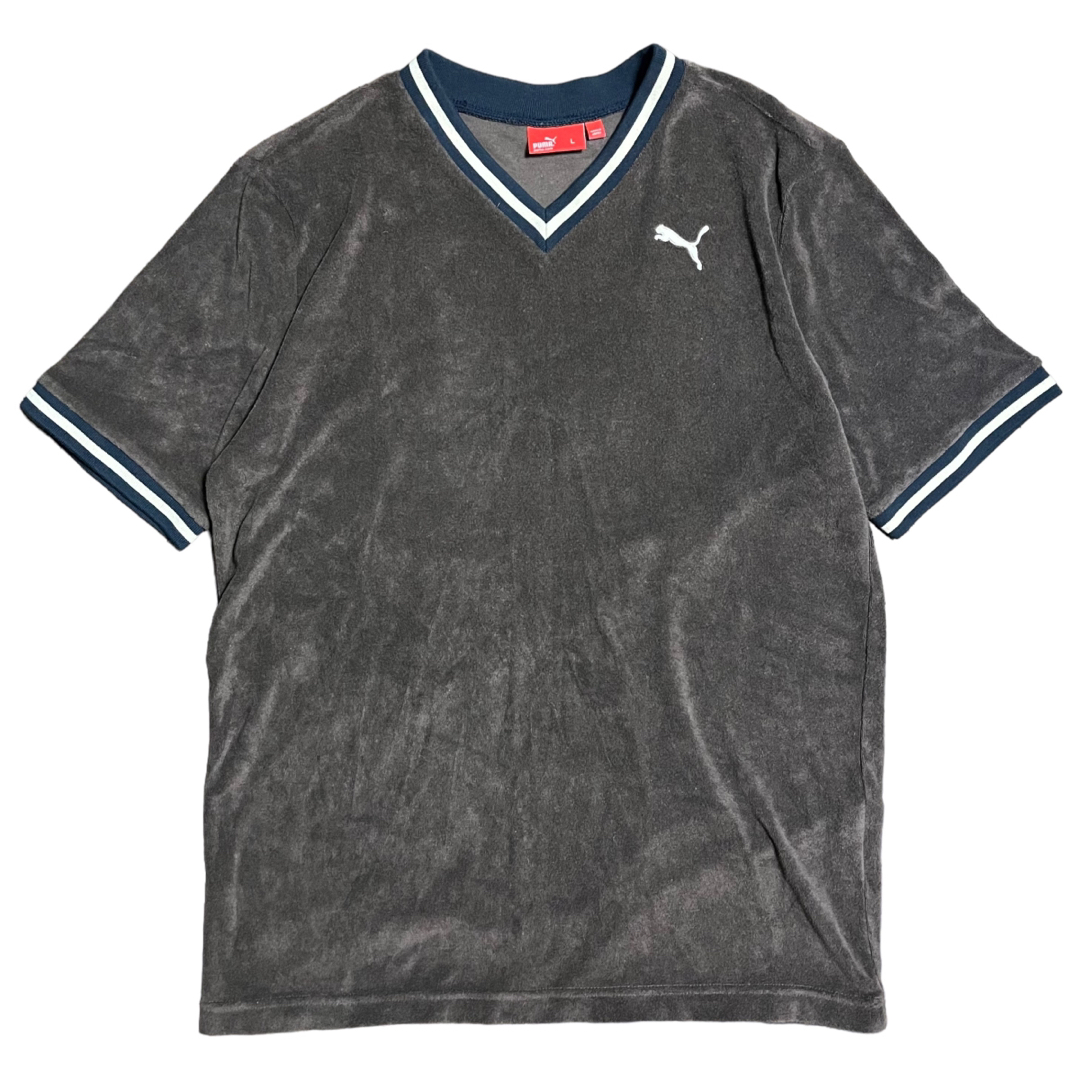 PUMA(プーマ)の00’s PUMA リンガーTシャツ パイル地 ブラウン グランジ Y2K メンズのトップス(Tシャツ/カットソー(半袖/袖なし))の商品写真