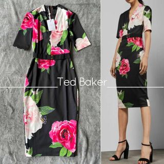 TED BAKER ワンピース　薔薇　花柄