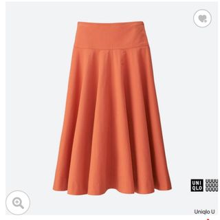 ユニクロ(UNIQLO)の★UNIQLOU シアサッカーラウンドスカート 73cm 未使用(ひざ丈スカート)