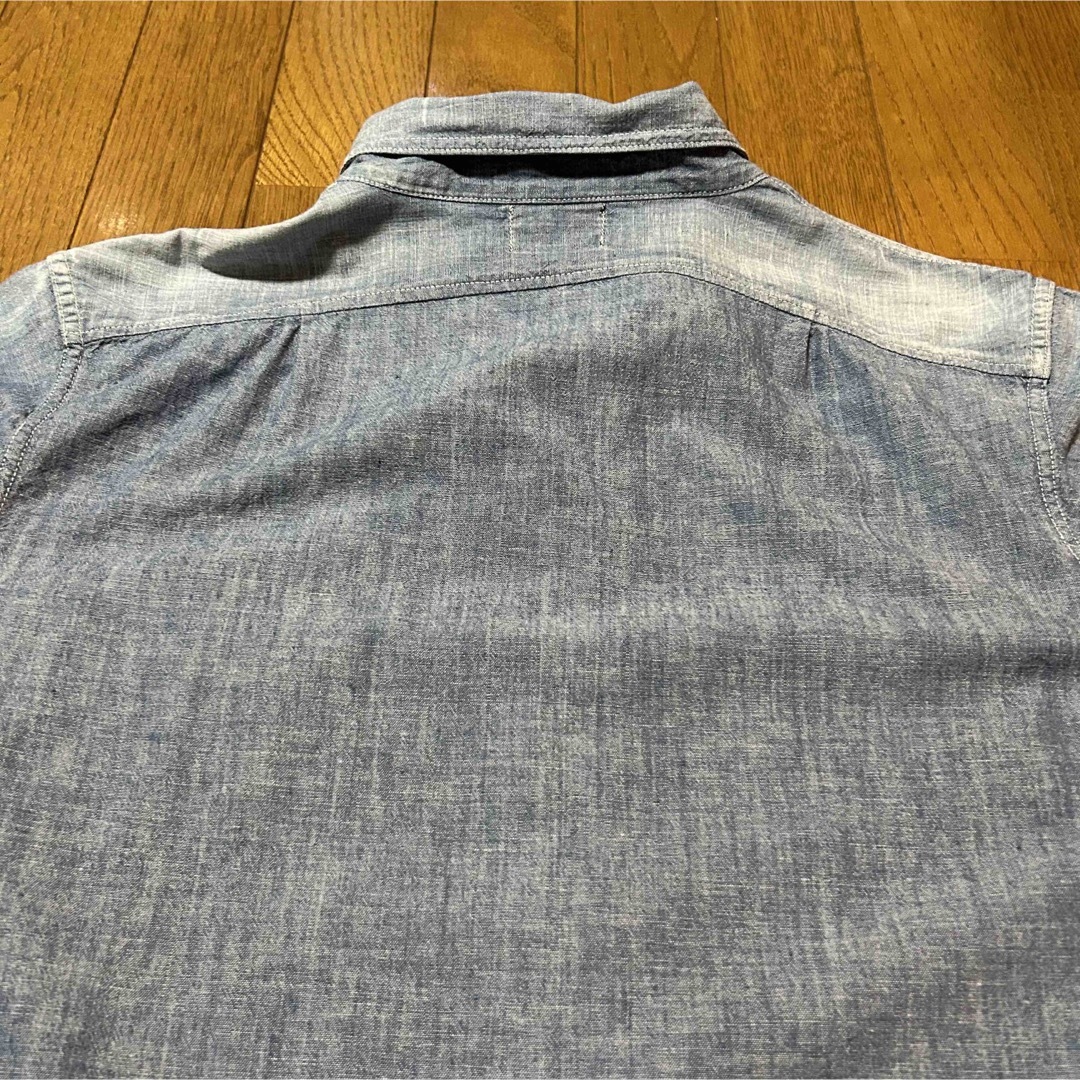 Levi's(リーバイス)のMサイズ！リーバイス LVC 古着半袖シャンブレーシャツ チンスト マチ付き メンズのトップス(シャツ)の商品写真