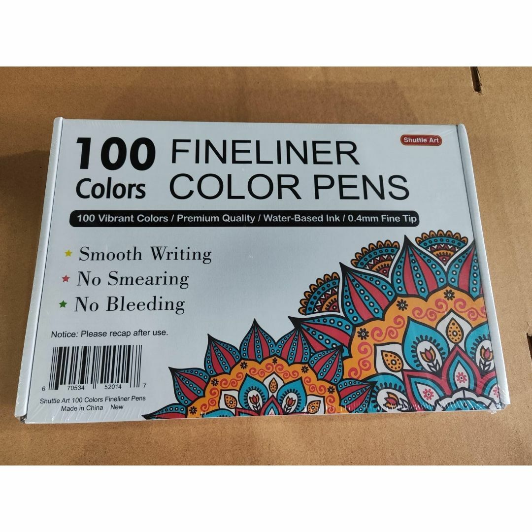 Shuttle Art Fineliner Pens, 100 Colors 0.4mm Fineliner Color Pen